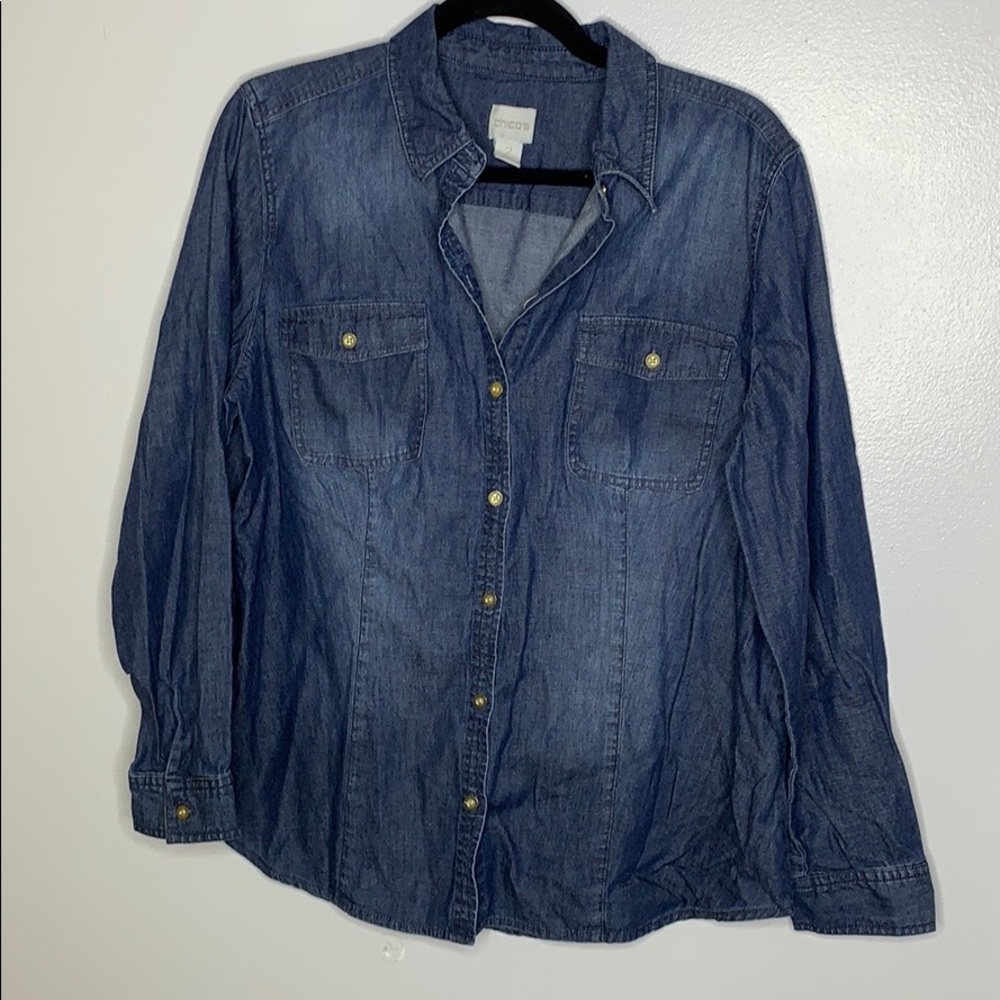 Chico’s denim Button up